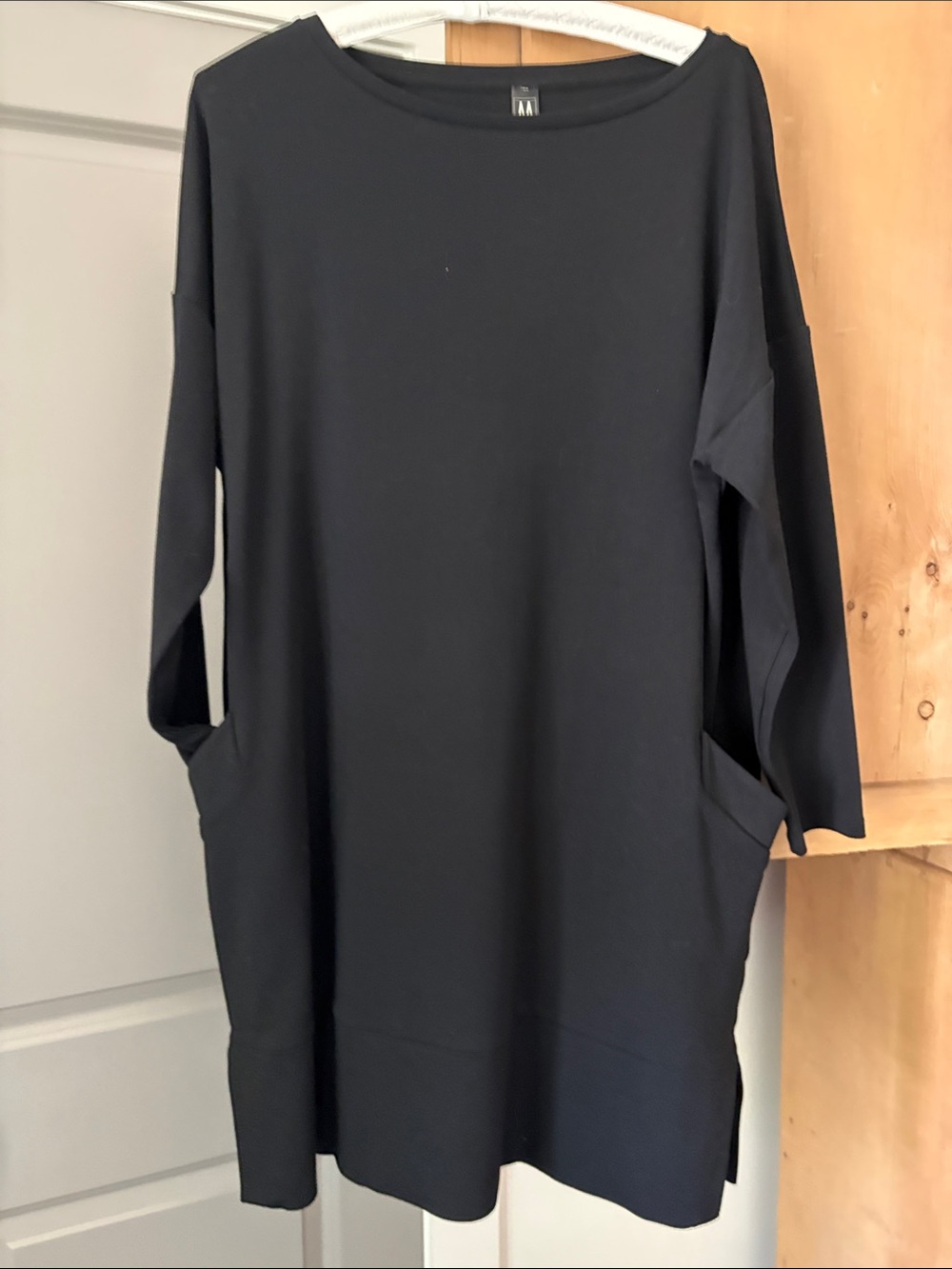 MarlaWynne Black Shift Tunic with Side Slit